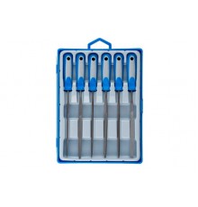 16020-0-Н6 Набор ЗУБР ЭКСПЕРТ Надфили, двухкомпонентная ручка, насечка 0=драчевая, 100мм, 6 шт