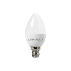76/2/1 Лампа светодиодная Eurolux LL-E-C37-5W-230-2.7K-E14 (свеча, 5Вт, тепл., E14)