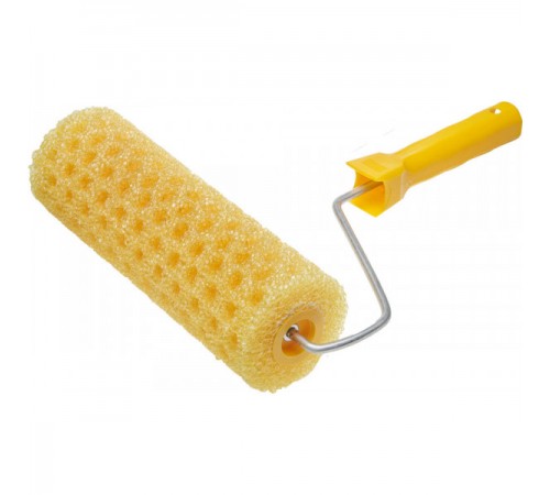 Валик малярный STAYER STANDART 0369-24 Горошек структурный, поролон, бюгель 6мм, d=80мм