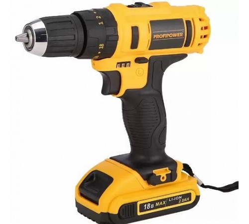 Дрель аккумуляторная PROFIPOWER DW-18B T0052