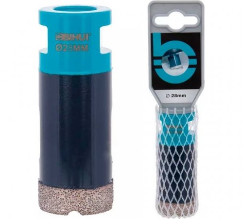 DBDF28 Коронка алмазная BIHUI по керамограниту M14 для УШМ 28х74мм