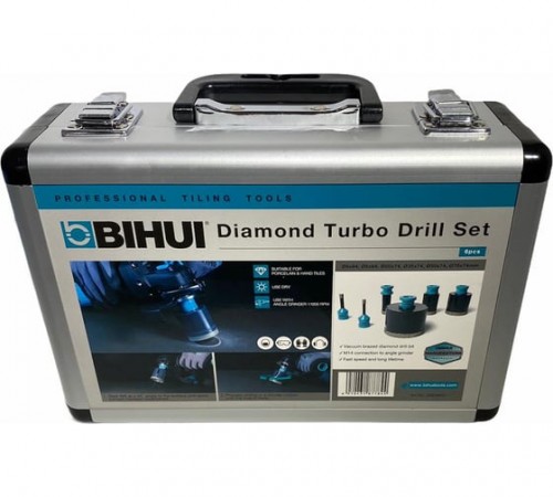 DBDMK6 Коронки алмазные набор на УШМ М14 BIHUI (6мм, 8мм, 20мм, 35мм, 50мм, 70мм)