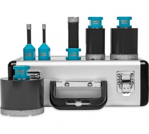 DBDMK6 Коронки алмазные набор на УШМ М14 BIHUI (6мм, 8мм, 20мм, 35мм, 50мм, 70мм)