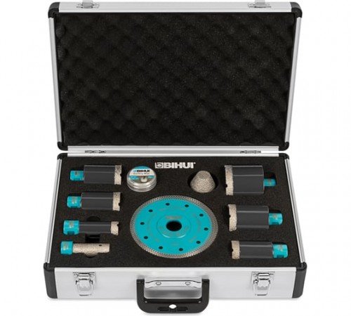DBDMS10 Коронки алмазные набор на УШМ М14 BIHUI (10 коронок в комплекте)