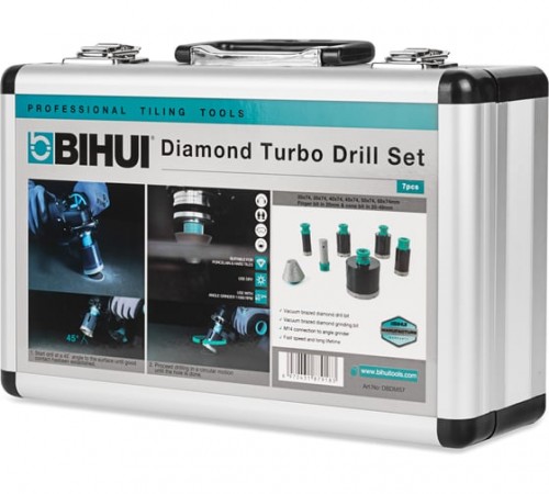 DBDMS7 Коронки алмазные набор на УШМ М14 BIHUI 7 коронок в комплекте