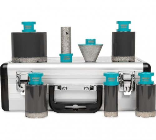 DBDMS7 Коронки алмазные набор на УШМ М14 BIHUI 7 коронок в комплекте