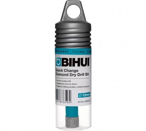 DBDQ12 Коронка алмазная BIHUI по керамограниту для дрели 12x80мм