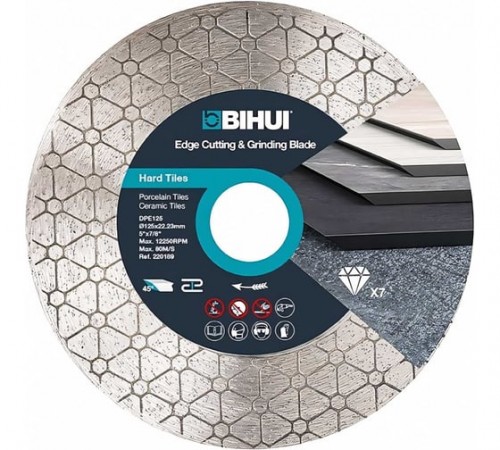 Диск алмазный для заусовки плитки 45 град. BIHUI DPE125