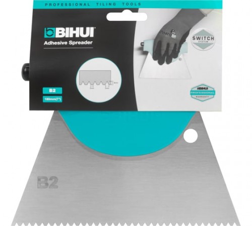 Шпатель зубчатый BIHUI FTSCB2 180 мм, зуб B2