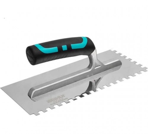 PTSB08 Металлический зубчатый шпатель BIHUI зуб 8мм, 280х120мм