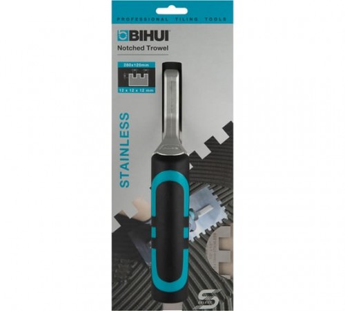 Металлический зубчатый шпатель BIHUI PTSB12  280х120 12мм