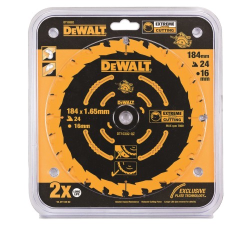 DT 10302 Диск пильный DeWalt 184х16х24