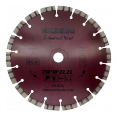 Диск алмазный отрезной HILBERG HI806 TURBO SEGMENT Industrial Hard 230x10*22.23мм
