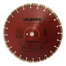 Диск алмазный HILBERG HI808 отрезной TURBO SEGMENT Industrial Hard 350x10*25.4мм