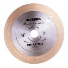 Диск алмазный HILBERG HM505 сплошной ультратонкий Master Ceramic 200х25х25,4х1,4 мм