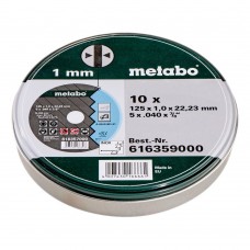 616359000 Диск абразивный по металлу Metabo 125х22х1,0мм, 10шт