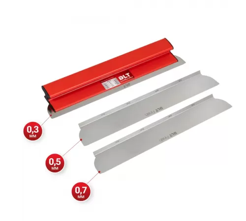 Малярный шпатель DLT Finish версия PRO, h-образный, 60 см (лезвия 0.3, 0.5, 0.7 мм), арт.1664