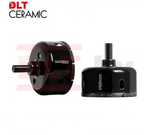 Коронка алмазная по плитке и камню DLT CERAMIC, 68мм для дрели 0046