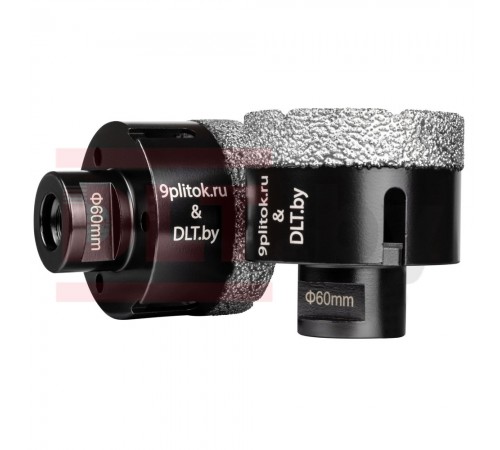 0266 Коронка алмазная для плитки и камня 9plitok&DLT (CERAMIC PRO), 60мм для УШМ