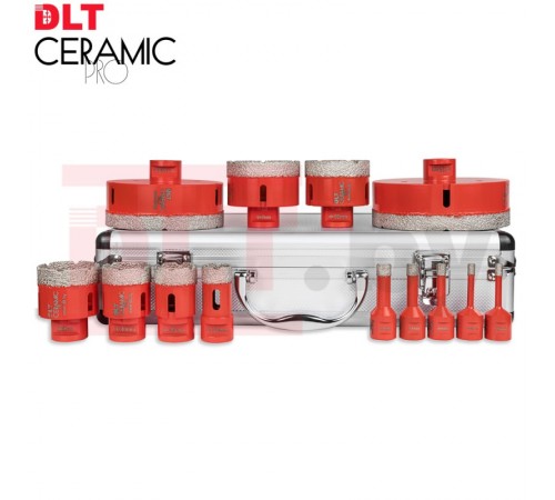 1091 Набор коронок алмазных для плитки DLT 16/1 (6 /6 /8 /10 /12 /25 /35 /40 /50 /60 /68 /110 /125мм