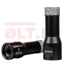 Коронка алмазная для плитки и камня 9plitok&DLT (CERAMIC PRO), 18мм для УШМ 0260