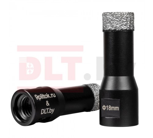 Коронка алмазная для плитки и камня 9plitok&DLT (CERAMIC PRO), 18мм для УШМ 0260