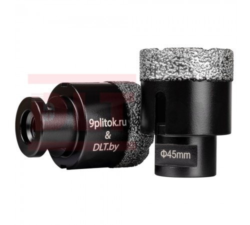 Коронка алмазная для плитки и камня 9plitok&DLT (CERAMIC PRO), 45мм для УШМ 0489
