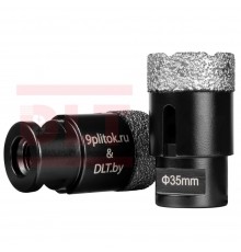 Коронка алмазная для плитки и камня 9plitok&DLT (CERAMIC PRO), 35мм для УШМ 0486