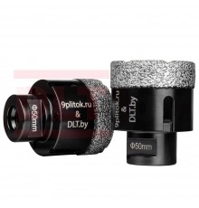 Коронка алмазная для плитки и камня 9plitok&DLT (CERAMIC PRO), 50мм для УШМ 0264