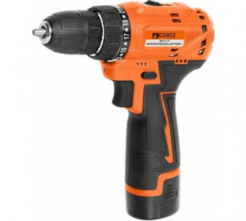 Дрель аккумуляторная бесщеточная Союз ДШС-12-1Л