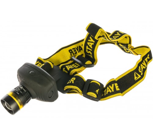56566 Фонарь налобный STAYER PROFESSIONAL PROLight светодиодный, 3Вт, рег. фокус, 3 режима, 3ААА