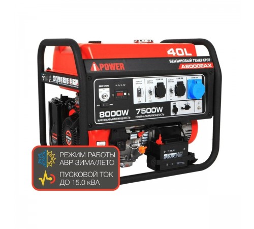20120 Генератор бензиновый A-iPower A8000EAX