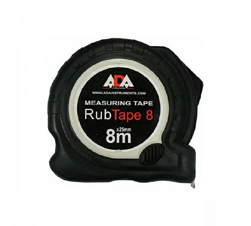 A00157 Рулетка ударопрочная ADA RubTape 8 с полимерным покрытием ленты 8м