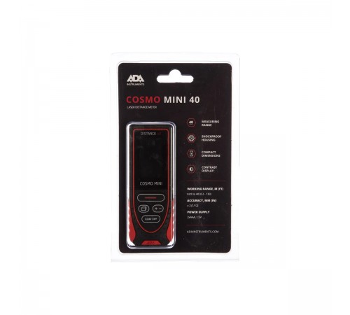 Рулетка лазерная ADA COSMO MINI 40 A00490