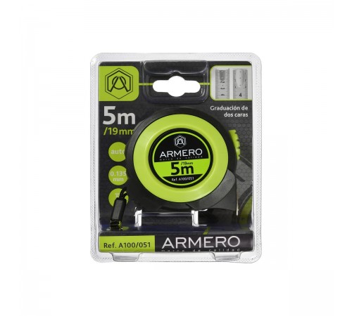 A100/051 Рулетка ARMERO с автоблокировкой 5м х 19мм