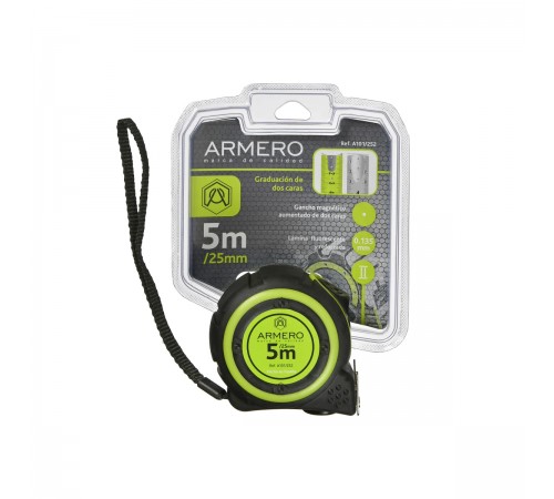 A101/252 Рулетка ARMERO с двумя фиксаторами 5м х 25мм