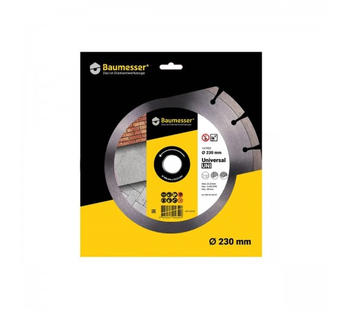 94315129017 Диск алмазный BAUMESSER Universal 1A1RSS/C3-H 230х2,4х22,2