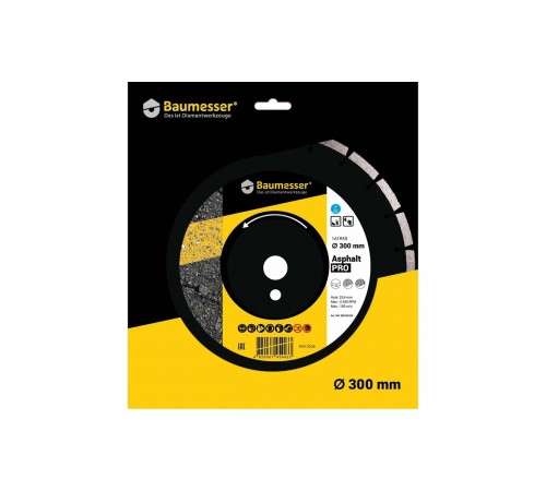 94320005024 Диск алмазный BAUMESSER Asphalt PRO 1A1RSS/C3-H 350х3,5х25,4