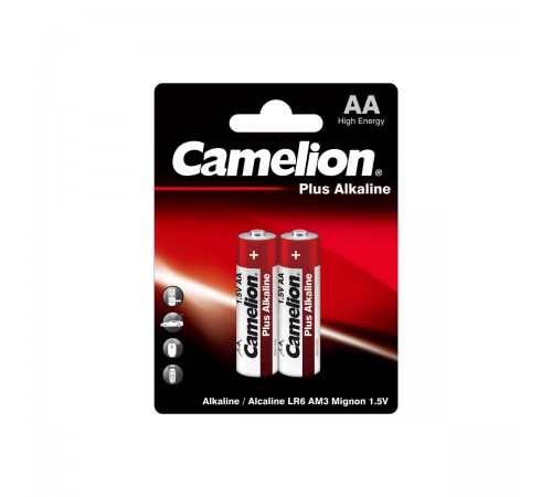 Элемент питания алкалиновый Camelion Plus Alkaline AA/LR6 1.5B LR6-BP2 BL-2 1652