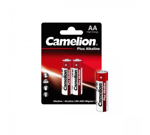 Элемент питания алкалиновый Camelion Plus Alkaline AA/LR6 1.5B LR6-BP2 BL-2 1652