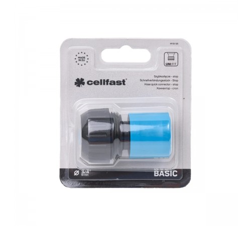 50-125 Коннектор CELLFAST BASIC с аквастопом 3/4
