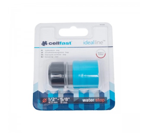 50-620 Коннектор Cellfast Idealline с аквастопом 1/2