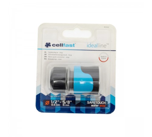 50-622 Коннектор Cellfast Safetouch Idealline с аквастопом 1/2