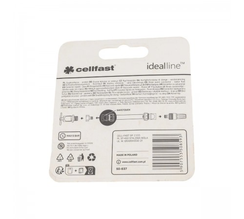 50-637 Коннектор CELLFAST SAFETOUCH ADEALLINE 3/4