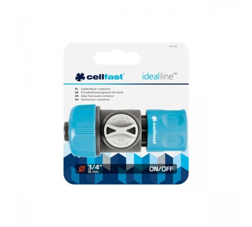 52-331 Коннектор CELLFAST IDEALLINE 3/4 с клапаном
