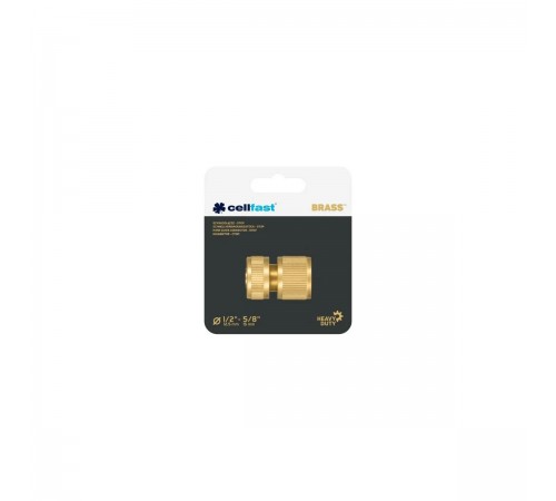 52-820 Коннектор Cellfast Brass с аквастоом 1/2 латунный