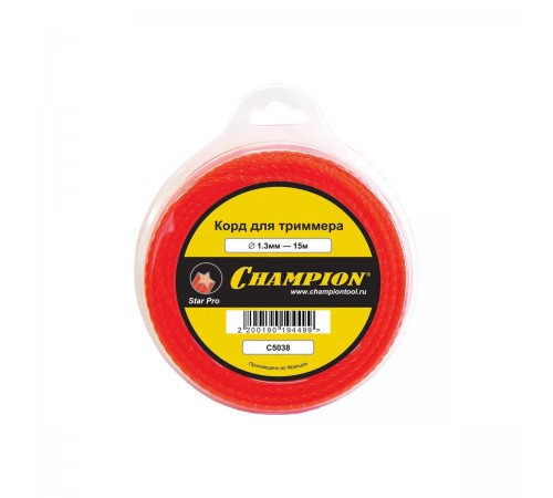 C5038 Корд триммерный Champion Star Pro (1,3 мм / 15 м)