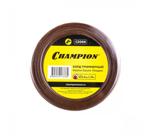 C5066 Леска Champion Nylplus Square 2,4x74м (квадрат)