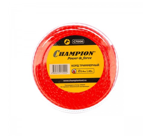 C7006 Леска Champion Twisted Square 2,4x40м (витой квадрат)