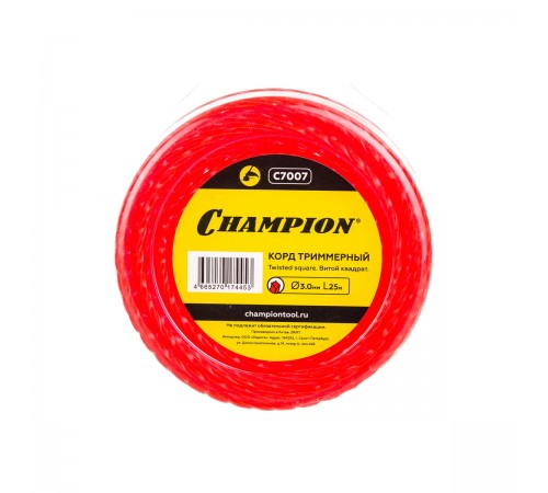 C7007 Леска Champion Twisted Square 3,0x25м (витой квадрат)